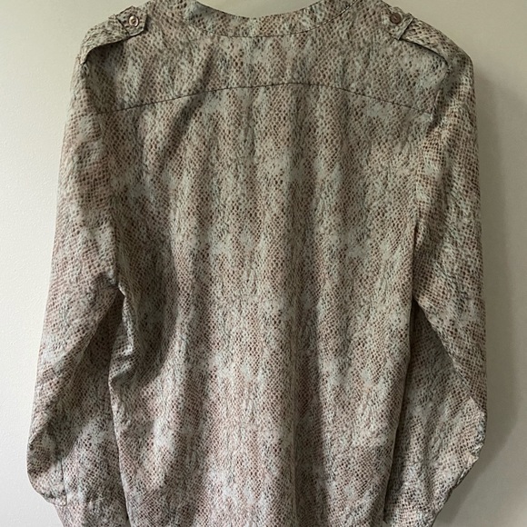 Calvin Klein Snakeskin Print Blouse, Medium - Picture 2 of 2